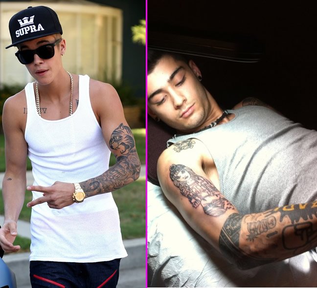 Justin Bieber39s Cartoonish Tattoos On His Right