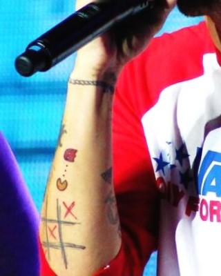 Louis Tomlinson’s Triangle, Pac-Man and Spiderweb Tattoos