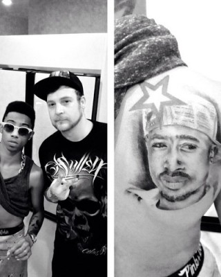 Lil Twist Pays Tribute to Tupac with Awesome Portrait Tat