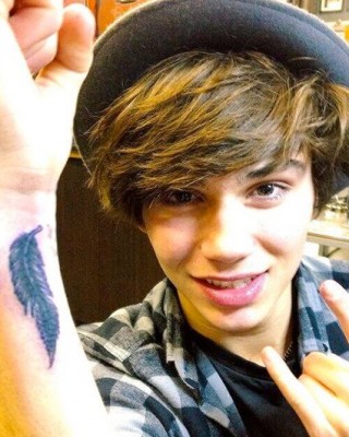 Union J’s George Shelley Shows Off New Feather Wrist Tattoo