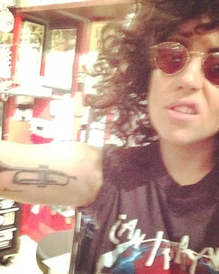 Lady Gaga Rocks New Trumpet Arm Tattoo Inspired by Tony Bennett Sketch