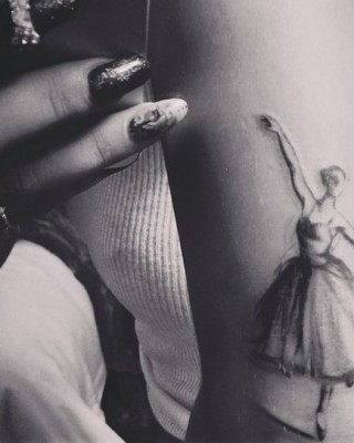 Rita Ora Reveals New Ballerina Tattoo on Her Tricep