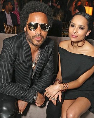 Zoe and Lenny Kravitz Bond Over Some Late-Night Ink