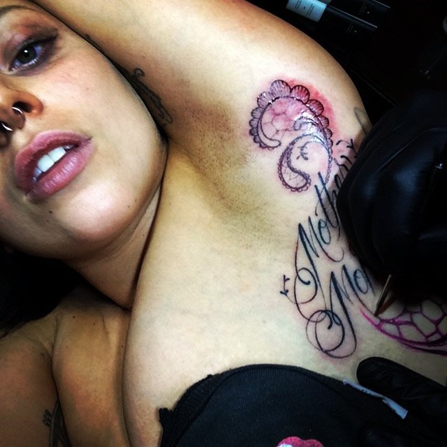 Lady Gaga Marks The Fame Monster Anniversary With New “Mother Monster” Armpit Tattoo