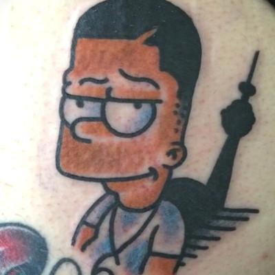 Check Out This Super Weird Tattoo of Drake as Bart Simpson