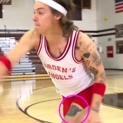 Okay, Seriously, What the Heck is That New Tattoo on Harry’s Thigh?