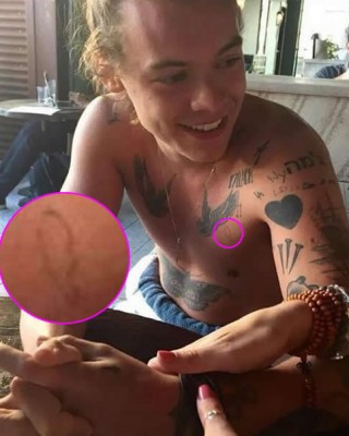 Harry Styles Reveals New Half a Heart Tattoo On His Chest