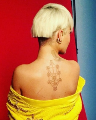 Rita Ora Debuts Cool New Geometric Tree of Life Tattoo on Her Back