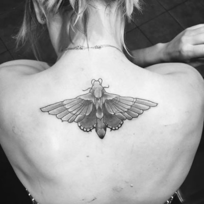Kaley Cuoco Covers Up Wedding Date Tattoo with Giant Moth