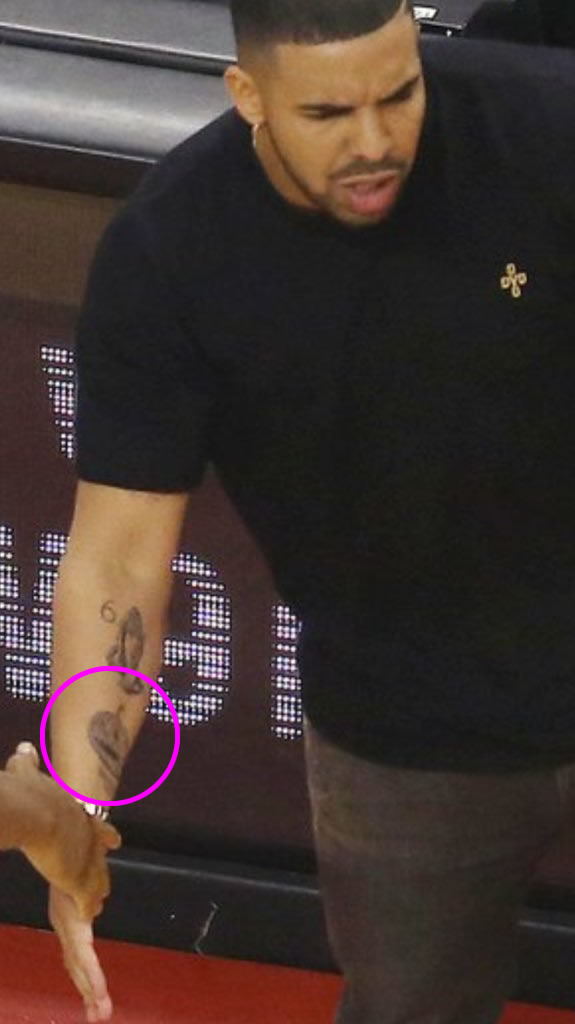 Drake’s Jack-O-Lantern-Style Pumpkin Tattoo on His Right Arm
