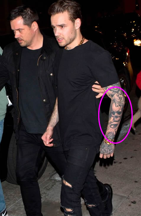Liam Payne Adds Skull and Eye Tattoos to His Growing Left Sleeve