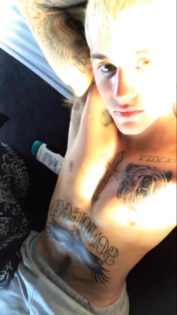 Justin Bieber Reveals New Eagle and Bear Tattoos in Instagram Story