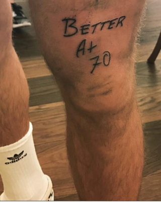 Justin Bieber’s New Tattoo Reminds Him to be “Better at 70”
