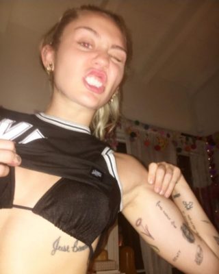 Miley Cyrus Celebrates Vegan Movement with New Sunflower Tat